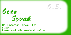 otto szvak business card